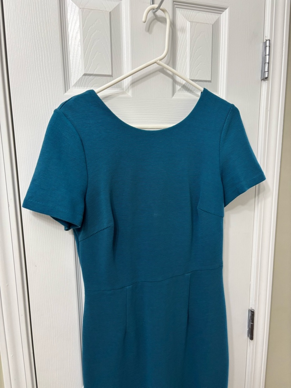 Boden Elsa Ottoman Dress Teal Short-Sleeve Sheath Dress Women’s Size 10 Reg - Picture 3 of 10